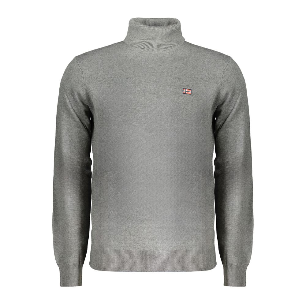 Gray Polyester Sweater - ventzia