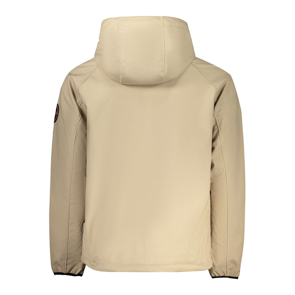 Beige Polyester Jacket - ventzia