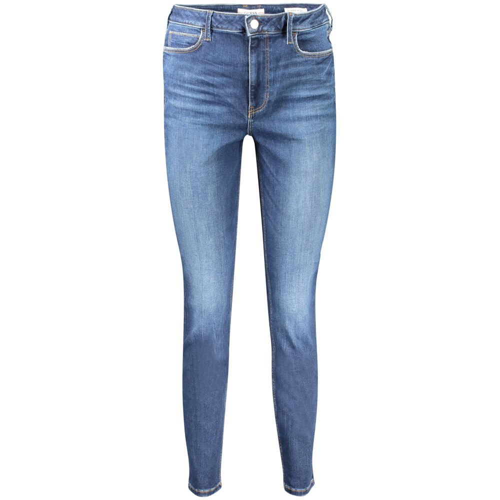 Blu Cotton Women Jeans - ventzia