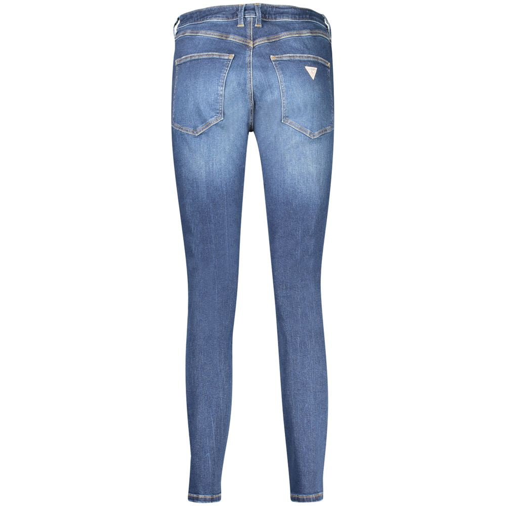 Blu Cotton Women Jeans - ventzia