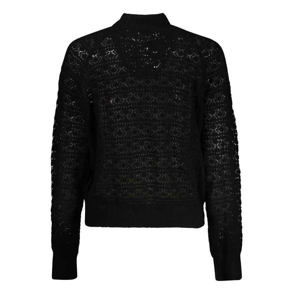 Black Alpaca Leather Sweater - ventzia