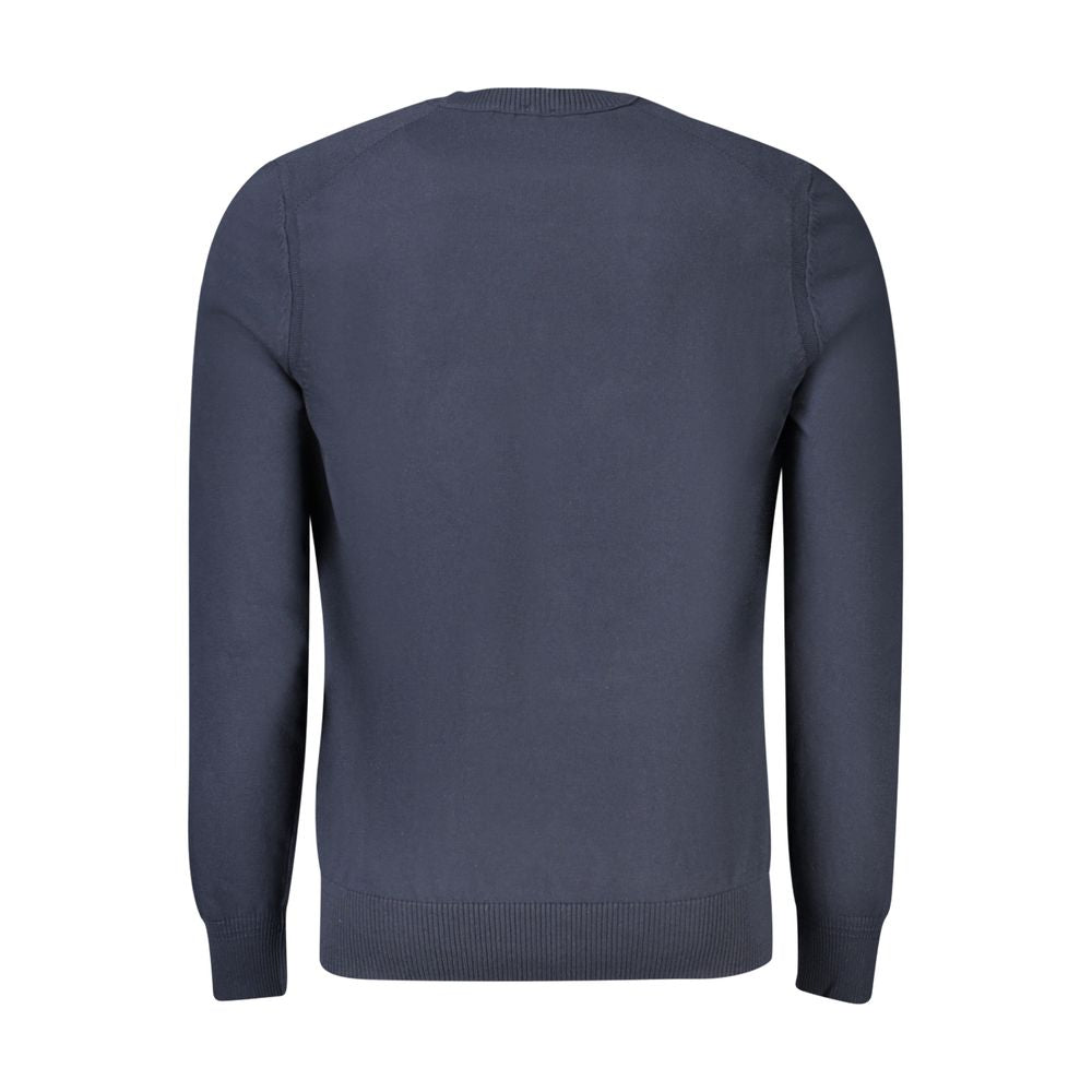 Blue Cotton Sweater - ventzia