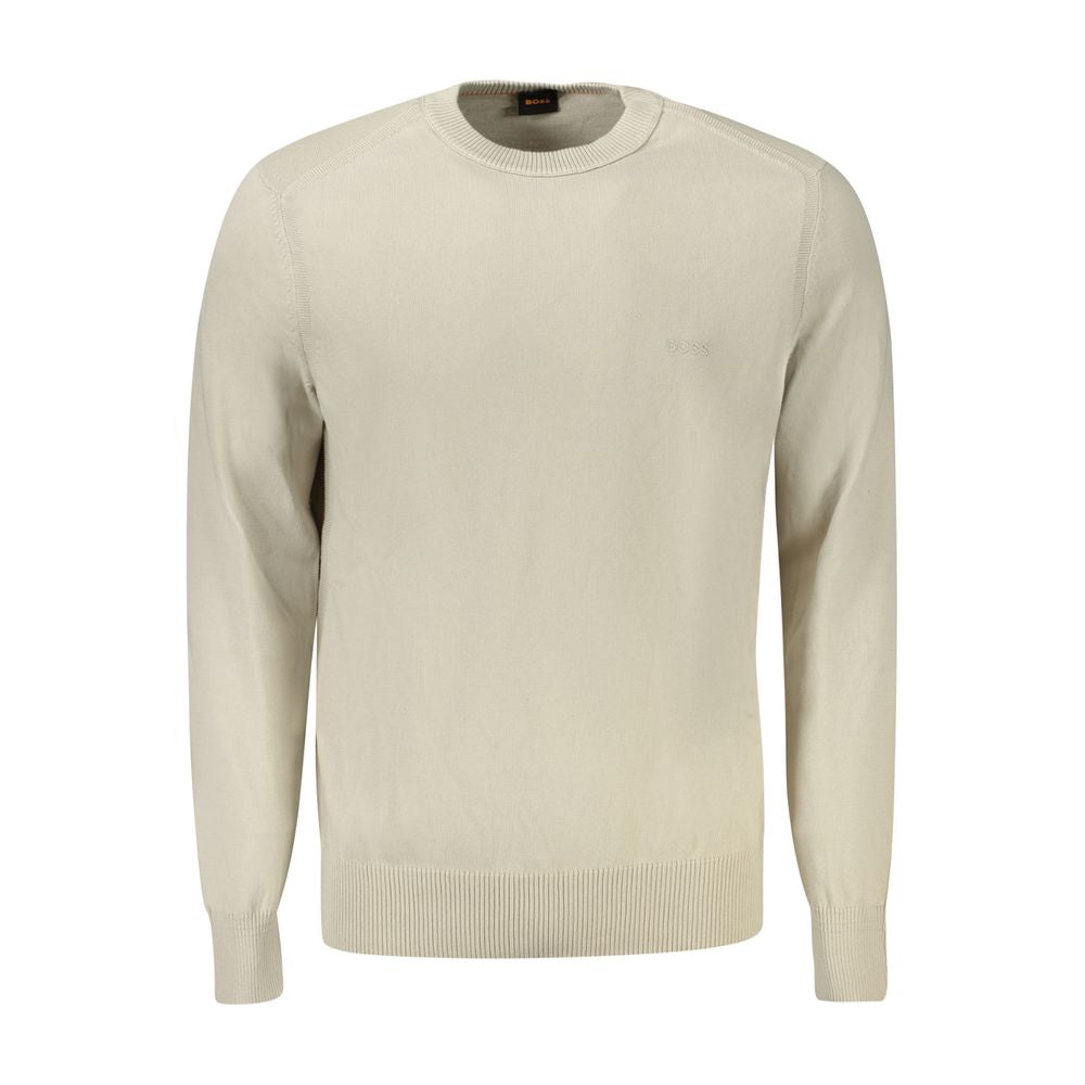 Beige Cotton Sweater - ventzia