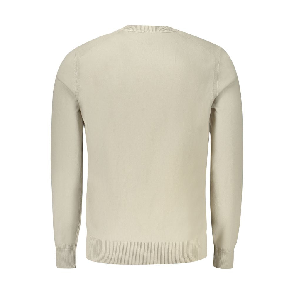 Beige Cotton Sweater - ventzia