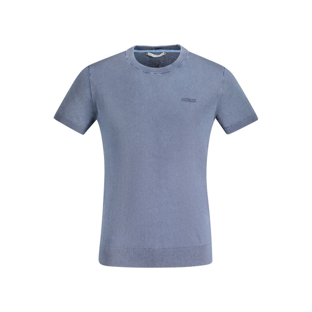 Blue Cotton Sweater - ventzia