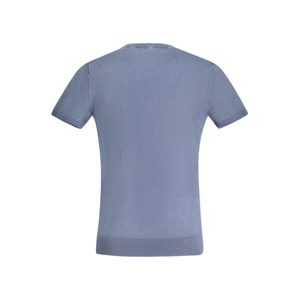 Blue Cotton Sweater - ventzia