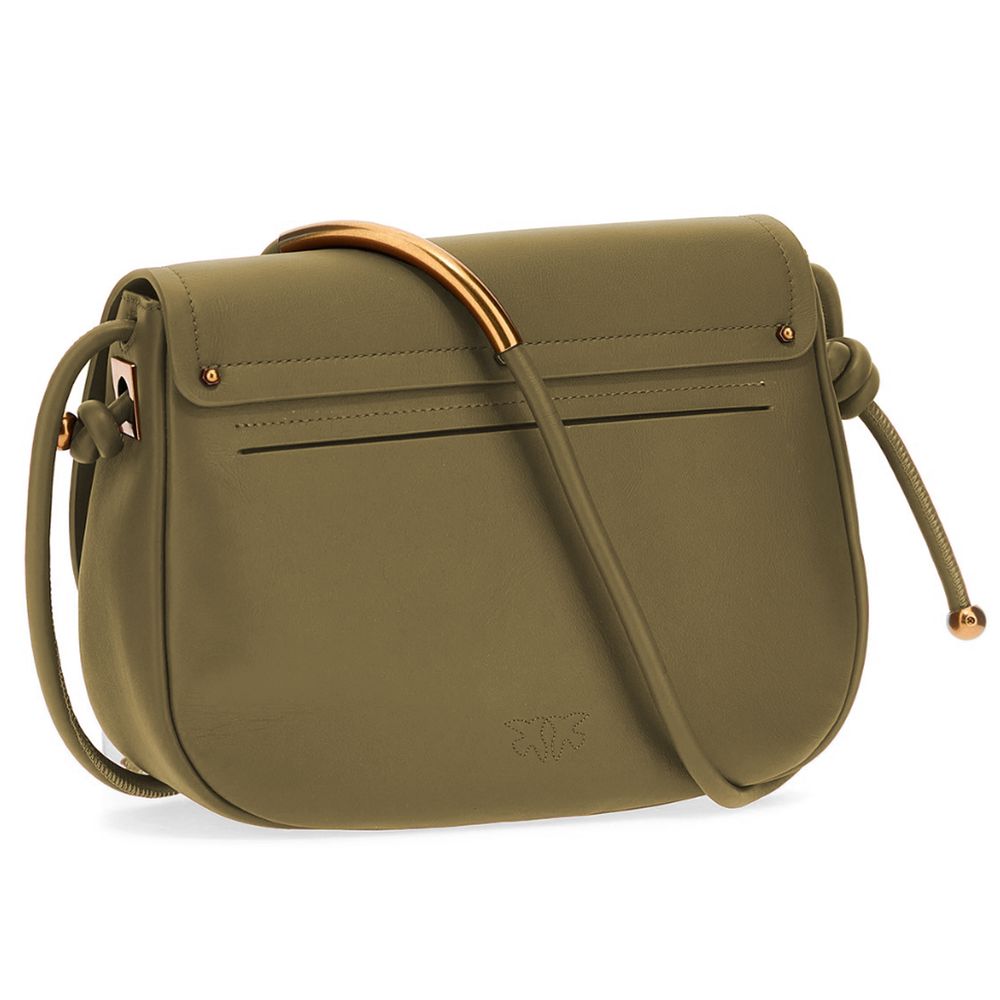 Green Leather Crossbody Bag - ventzia