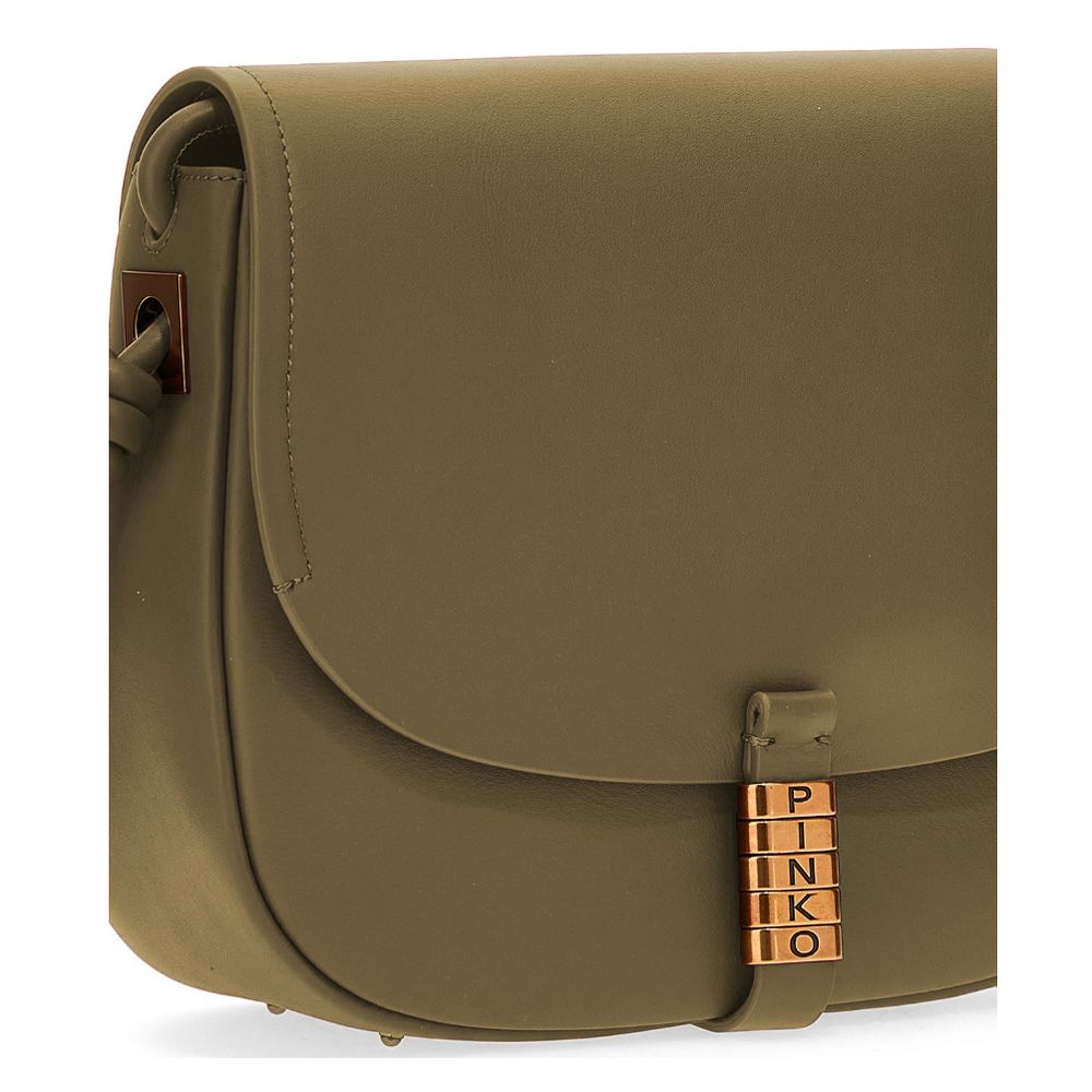 Green Leather Crossbody Bag - ventzia