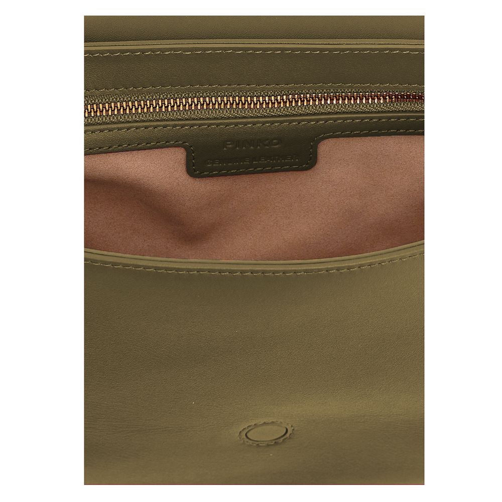 Green Leather Crossbody Bag - ventzia