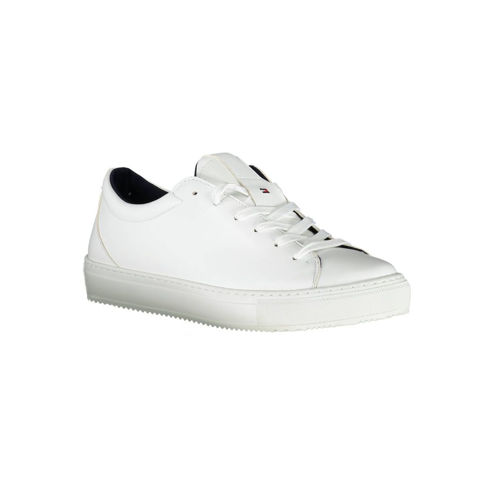 White Synthetic Sneaker - ventzia