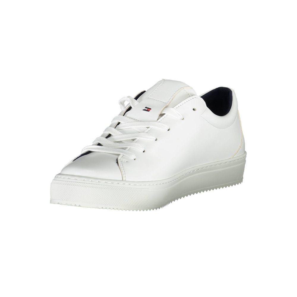 White Synthetic Sneaker - ventzia