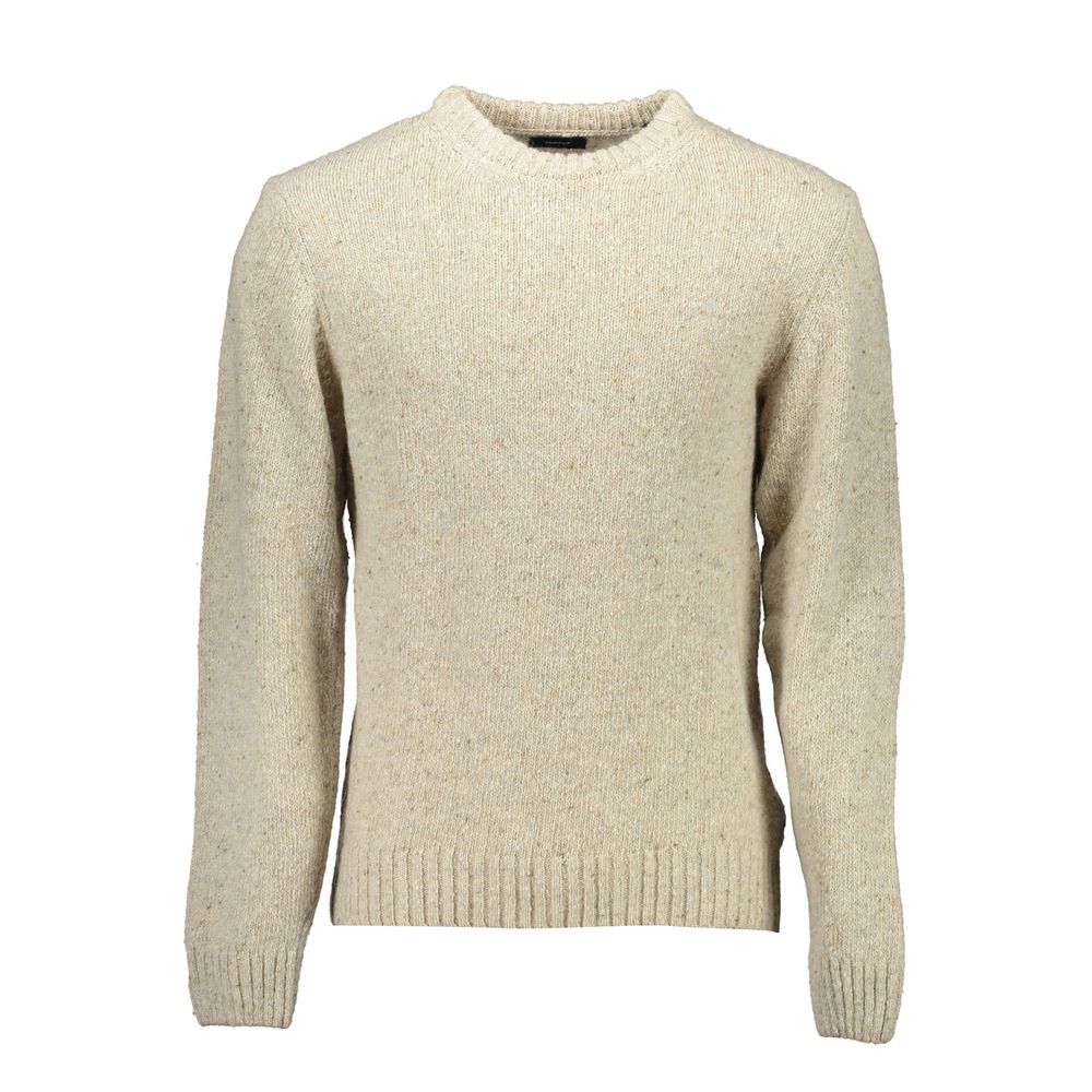 Beige Wool Sweater - ventzia