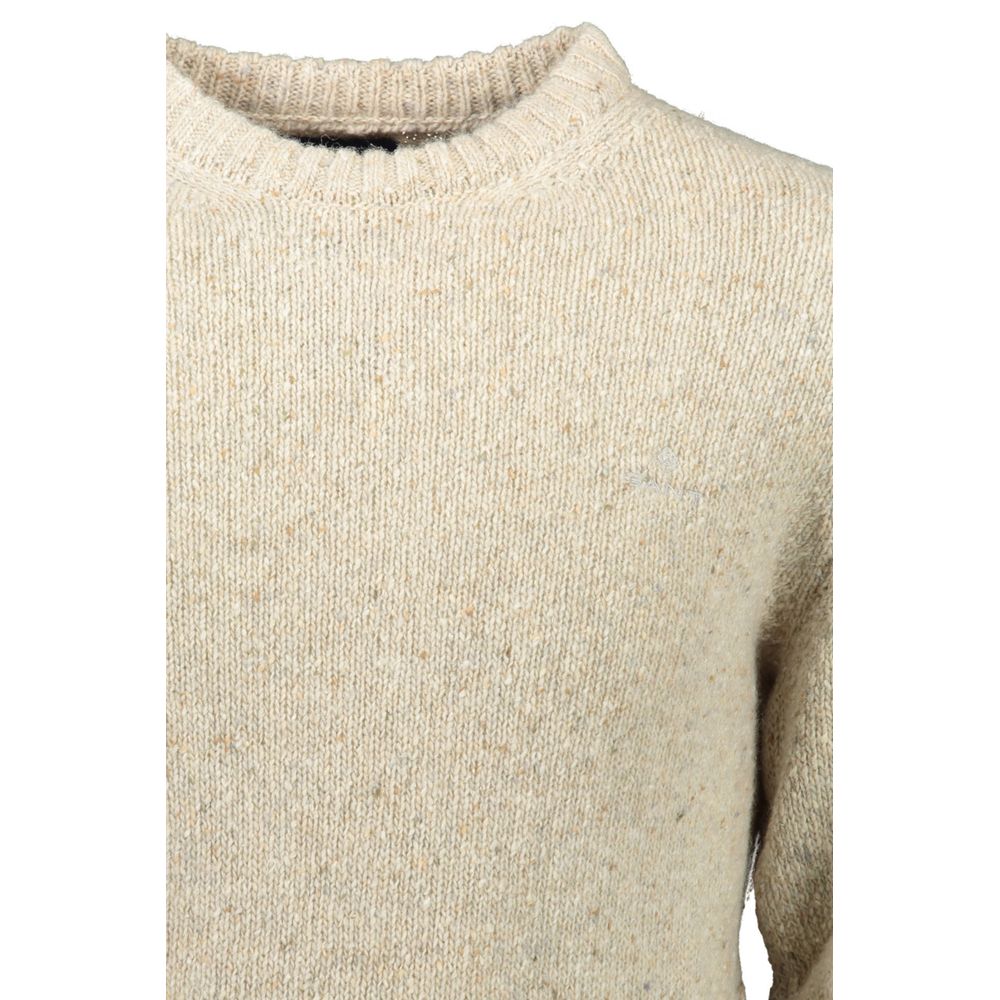 Beige Wool Sweater - ventzia