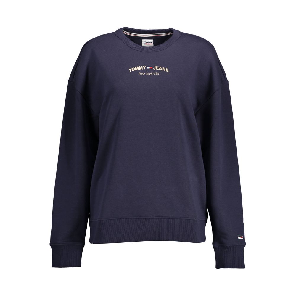 Blue Cotton Women Sweater