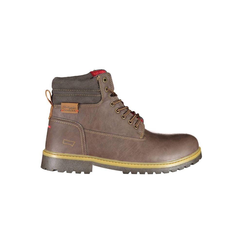 Brown Polyester Boot - ventzia
