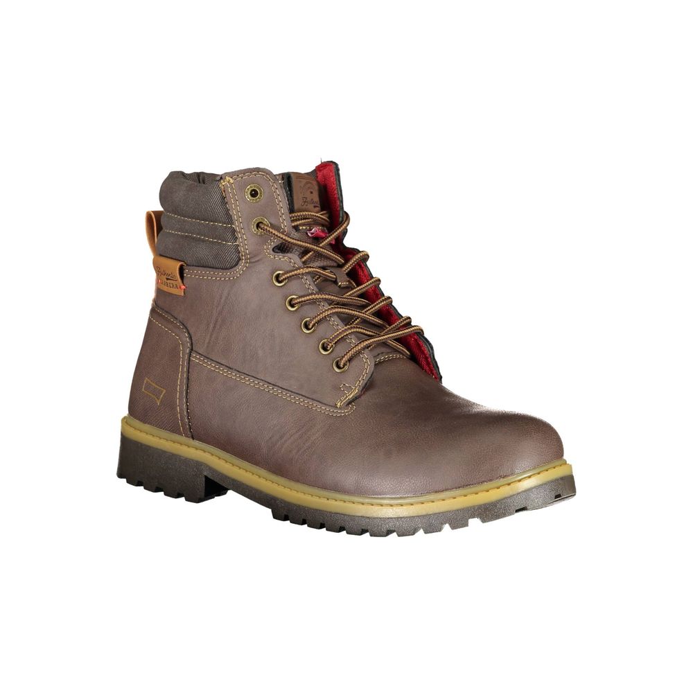 Brown Polyester Boot - ventzia