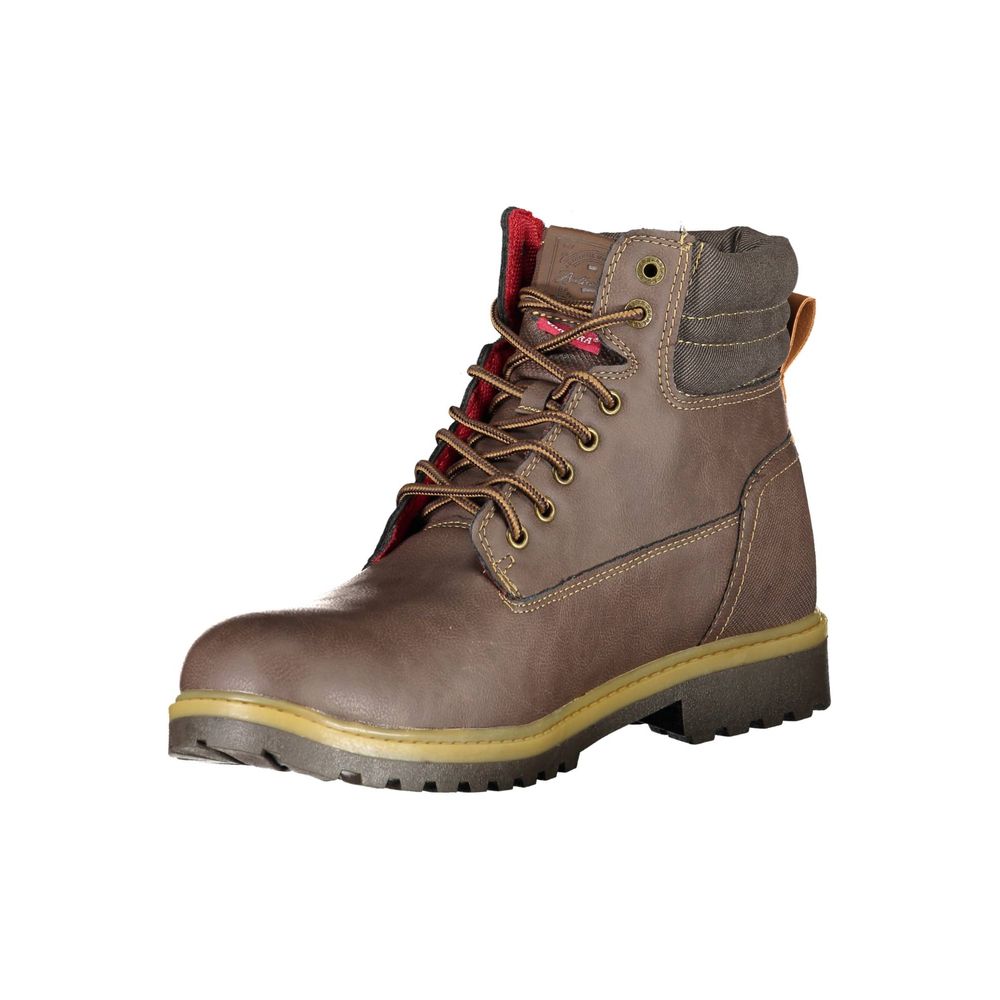 Brown Polyester Boot - ventzia