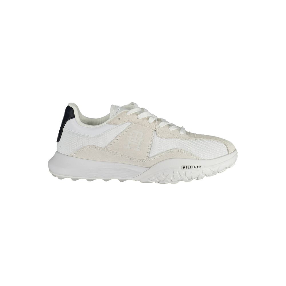 White Polyester Sneaker - ventzia