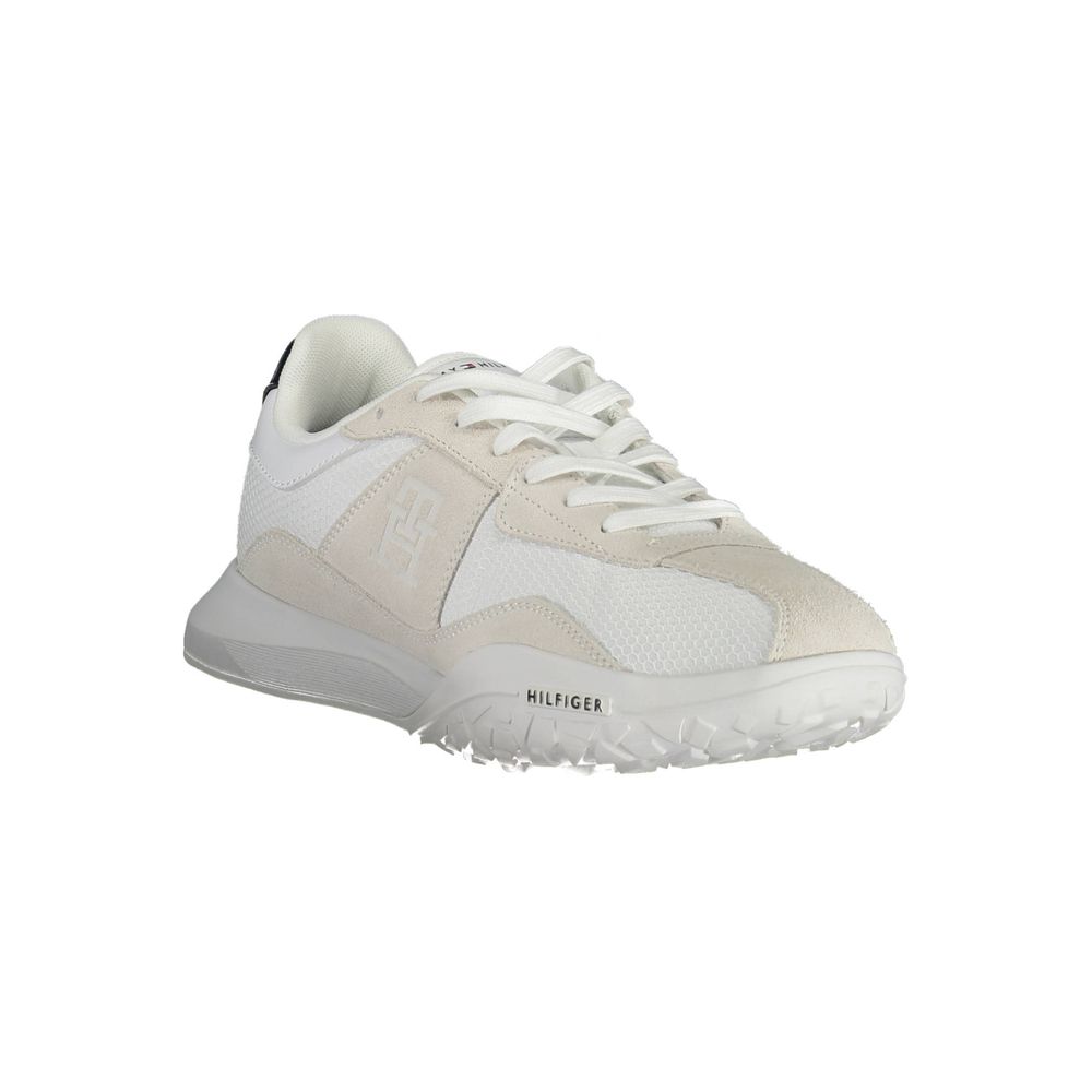White Polyester Sneaker - ventzia