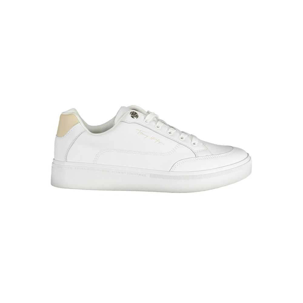 White Polyester Sneaker - ventzia
