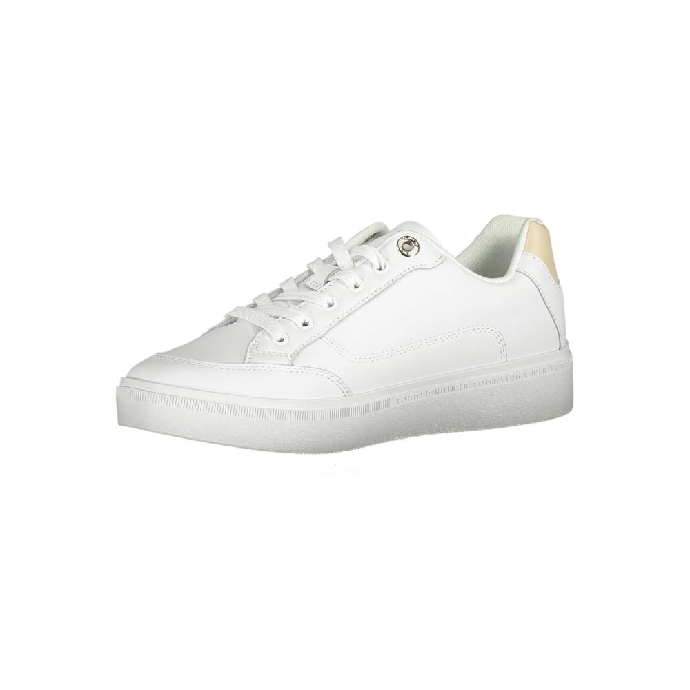 White Polyester Sneaker - ventzia