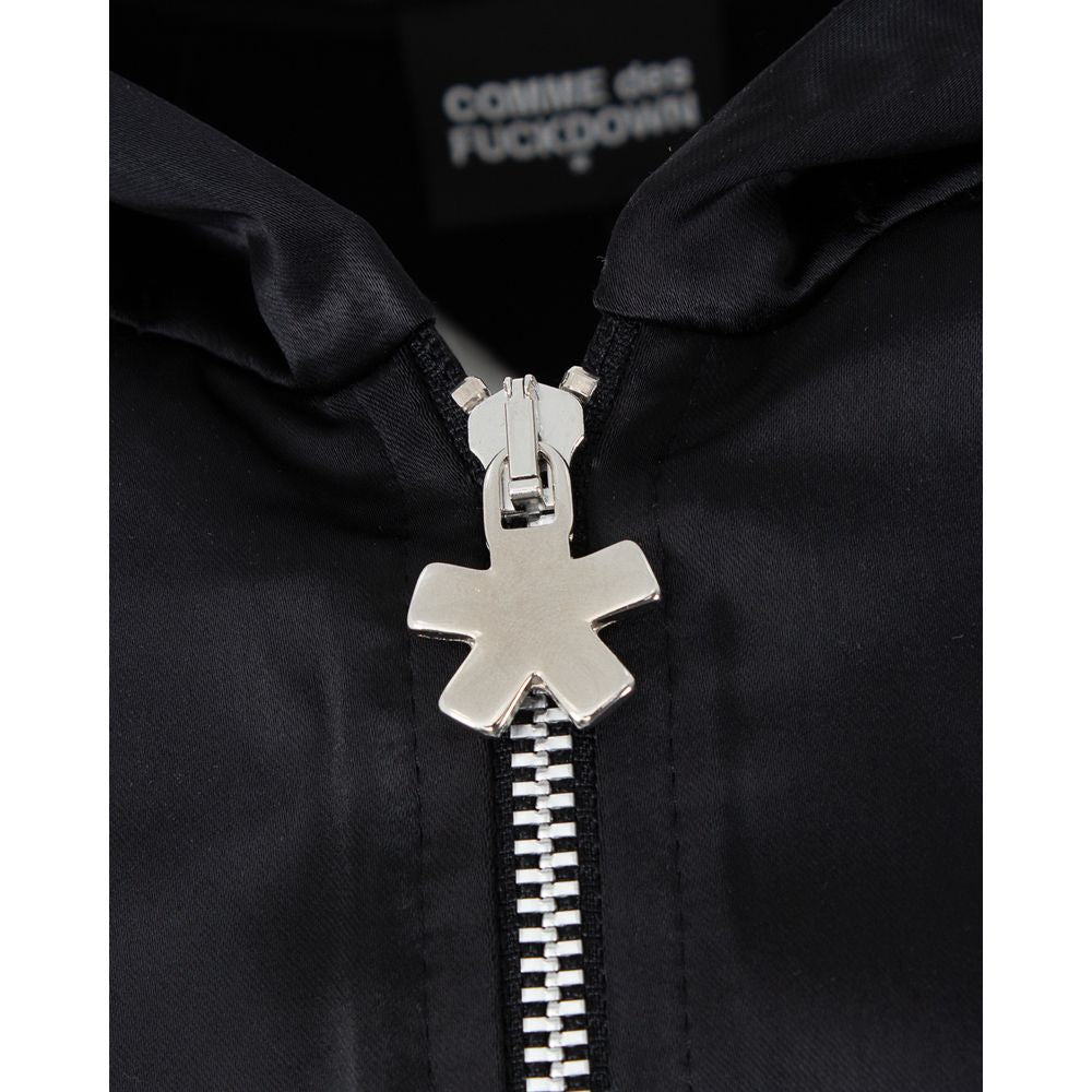 Black Polyester Sweater - ventzia