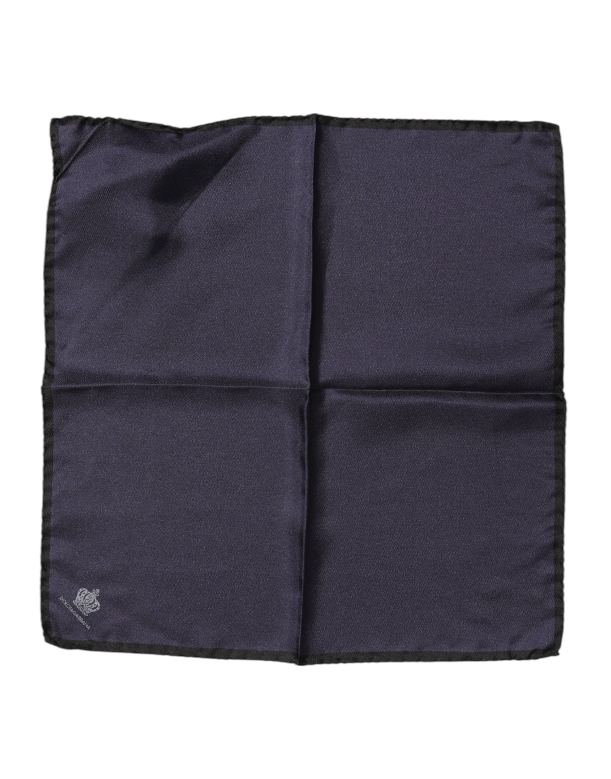 Blue DG Crown Silk Square Men Foulard Scarf - ventzia