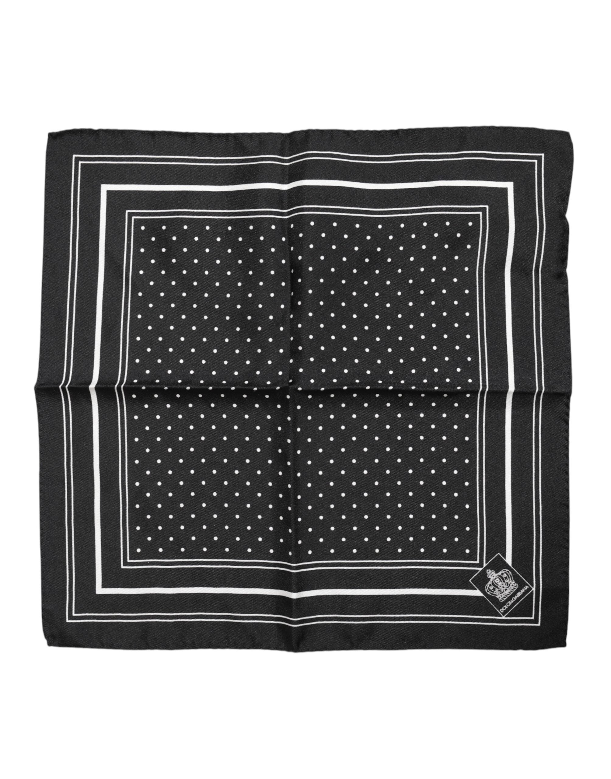 Black White Polka Dot Men Foulard Scarf - ventzia