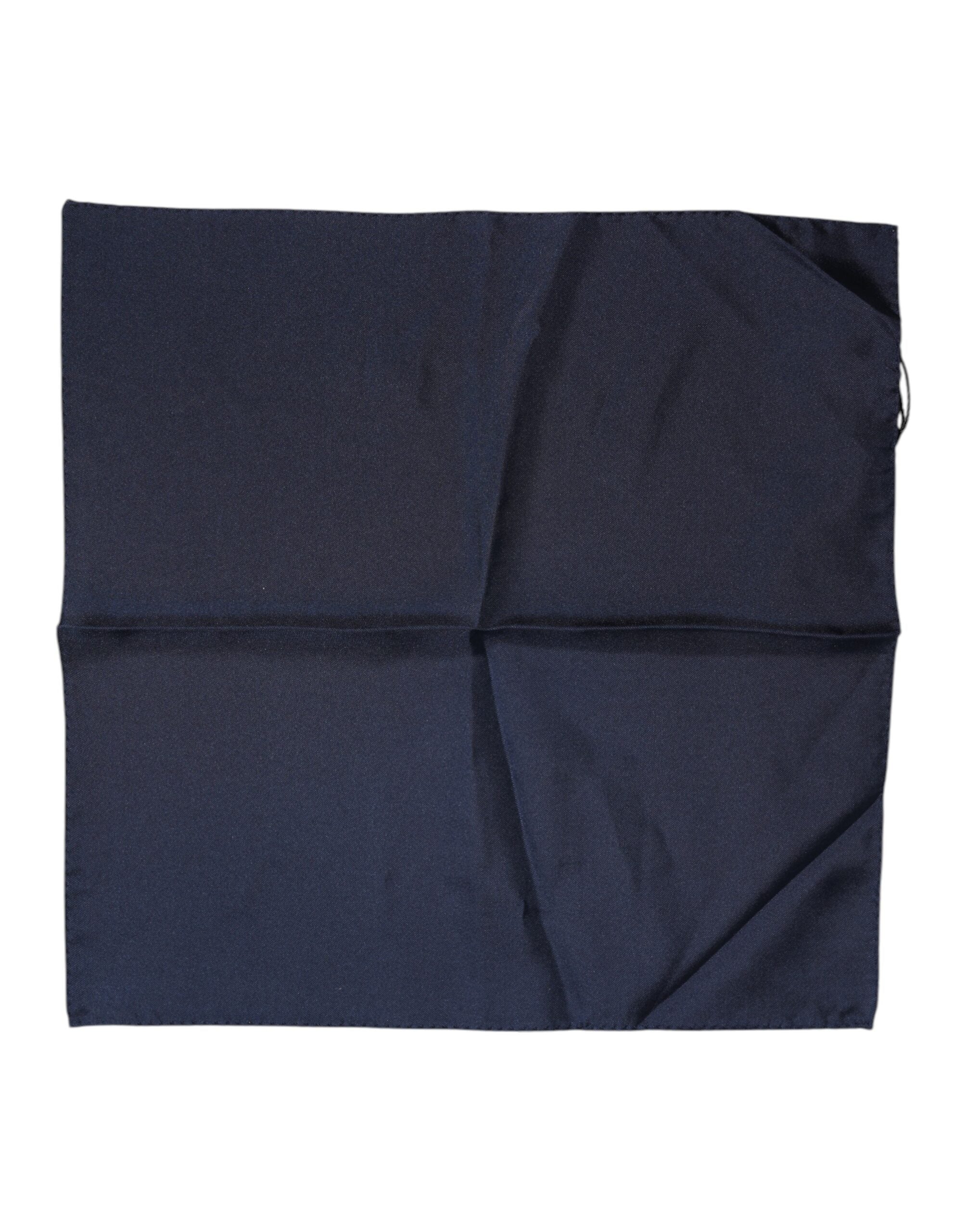 Dark Blue Silk Square Men Foulard Scarf - ventzia