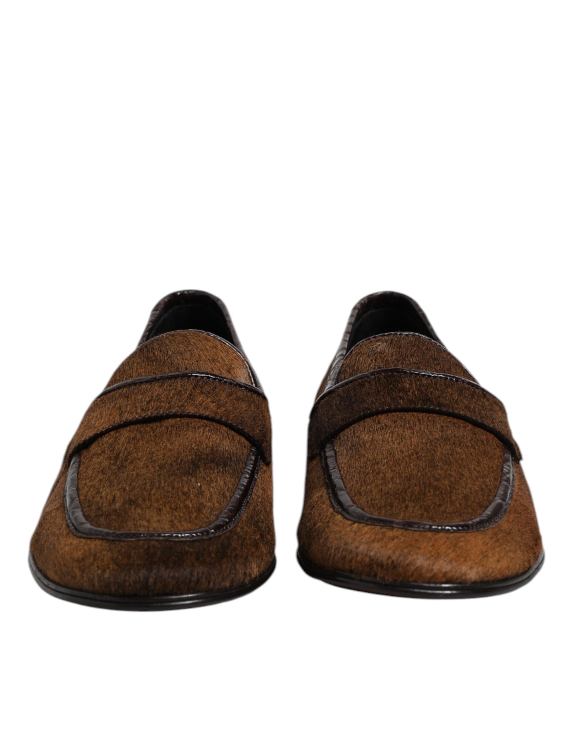 Brown Loafers Leather Slip On Men Dress Shoes - ventzia
