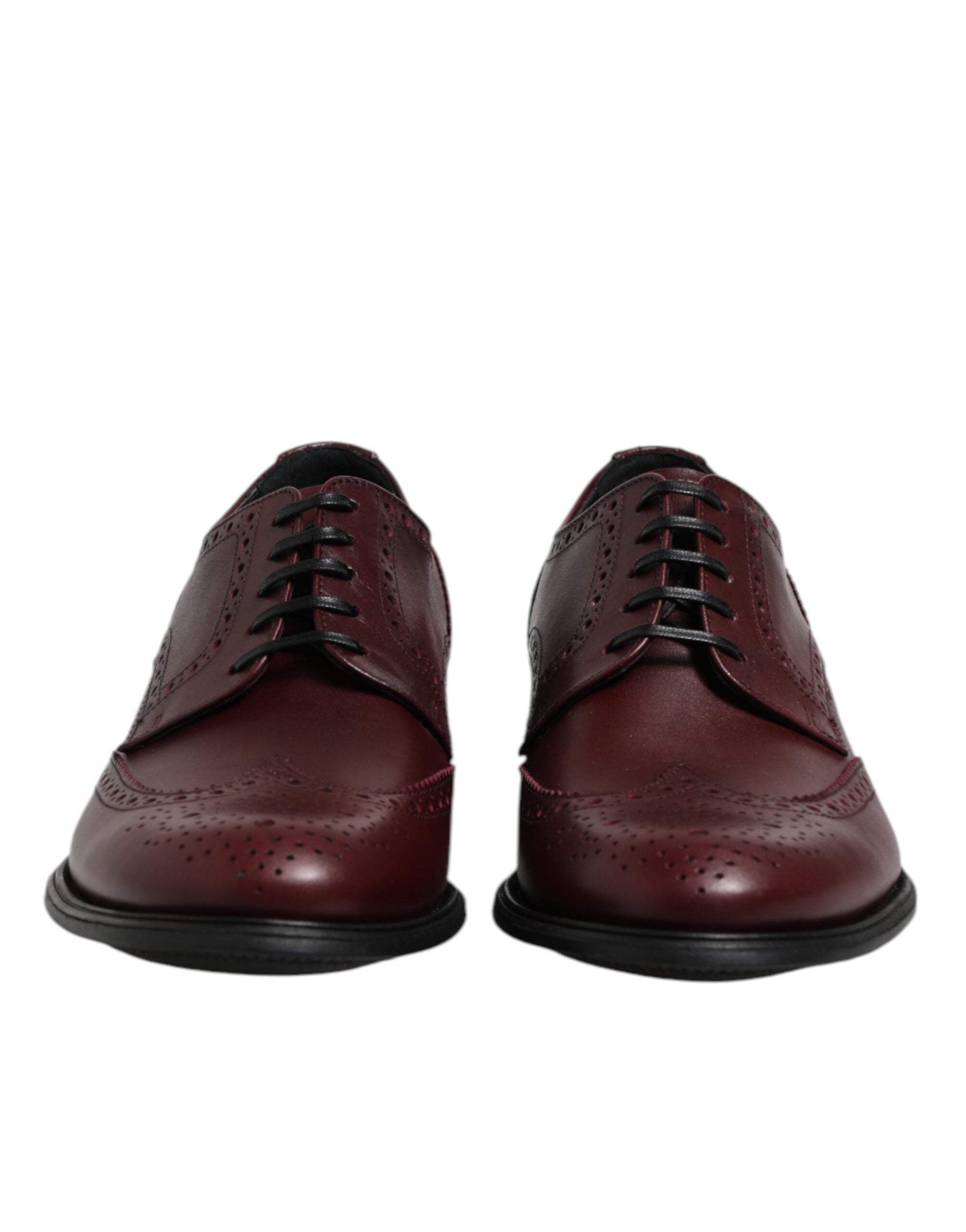 Brown Leather Lace Up Derby Dress Shoes - ventzia