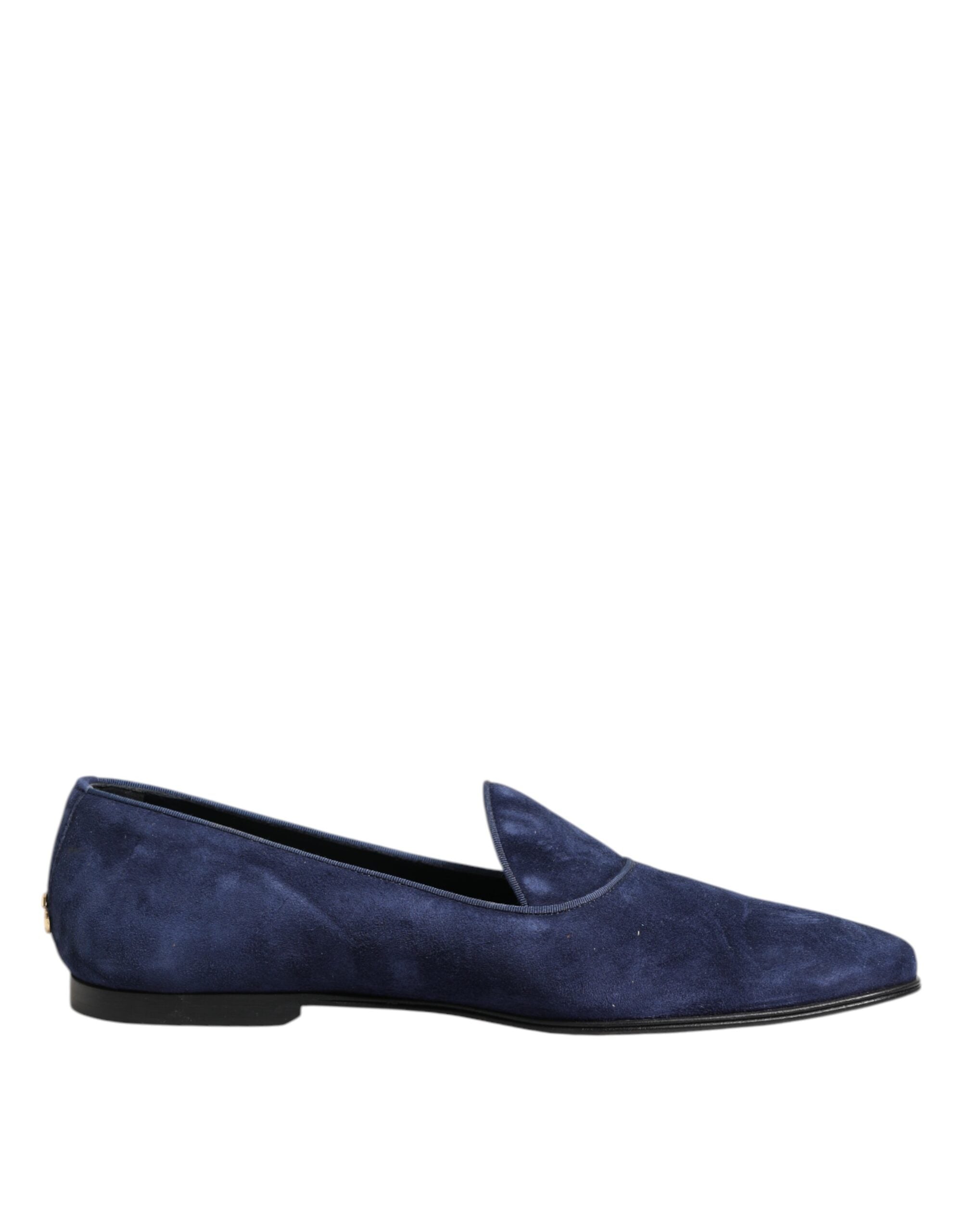 Blue Velvet DG Logo Loafers Formal Shoes - ventzia