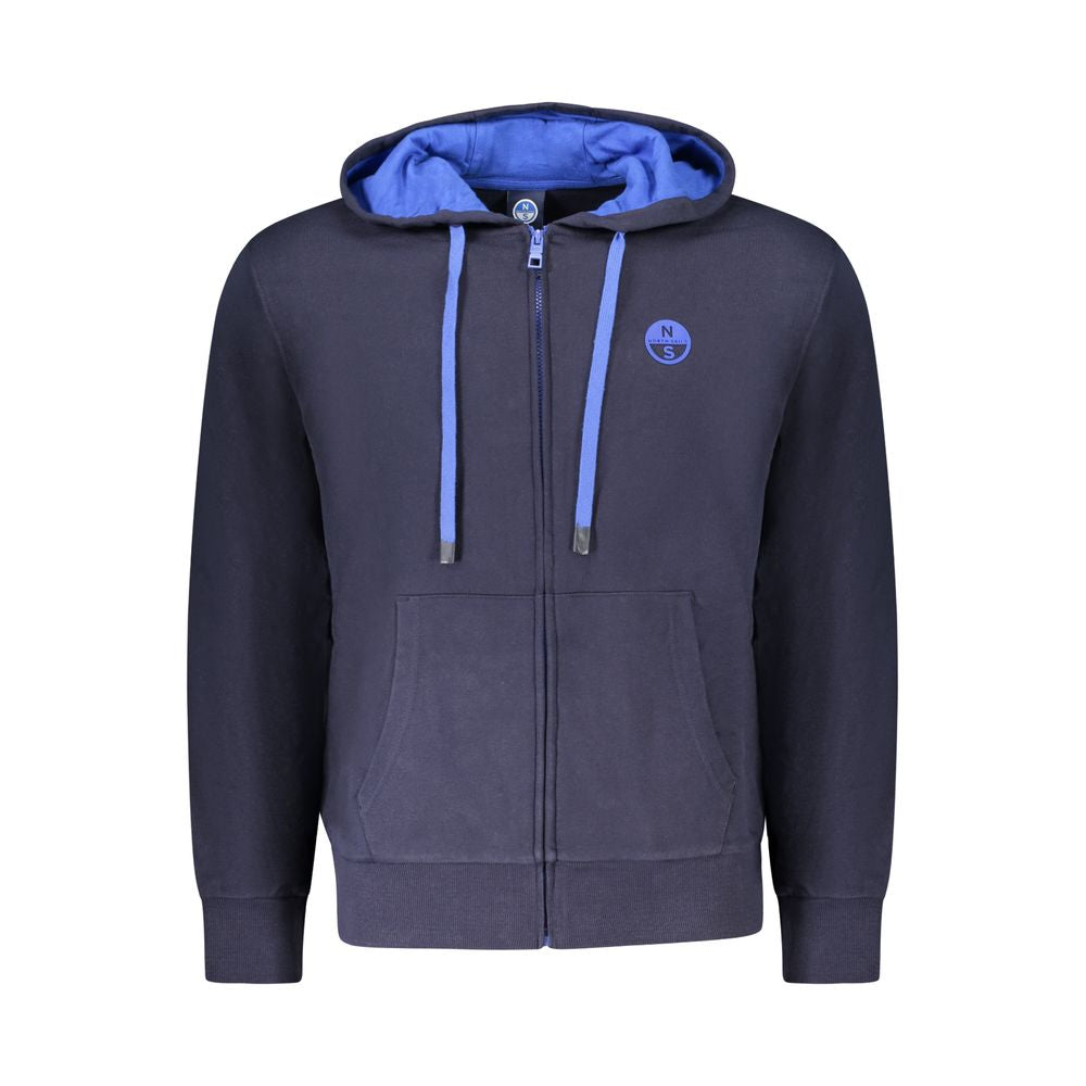 Blue Cotton Men Sweatshirt - ventzia