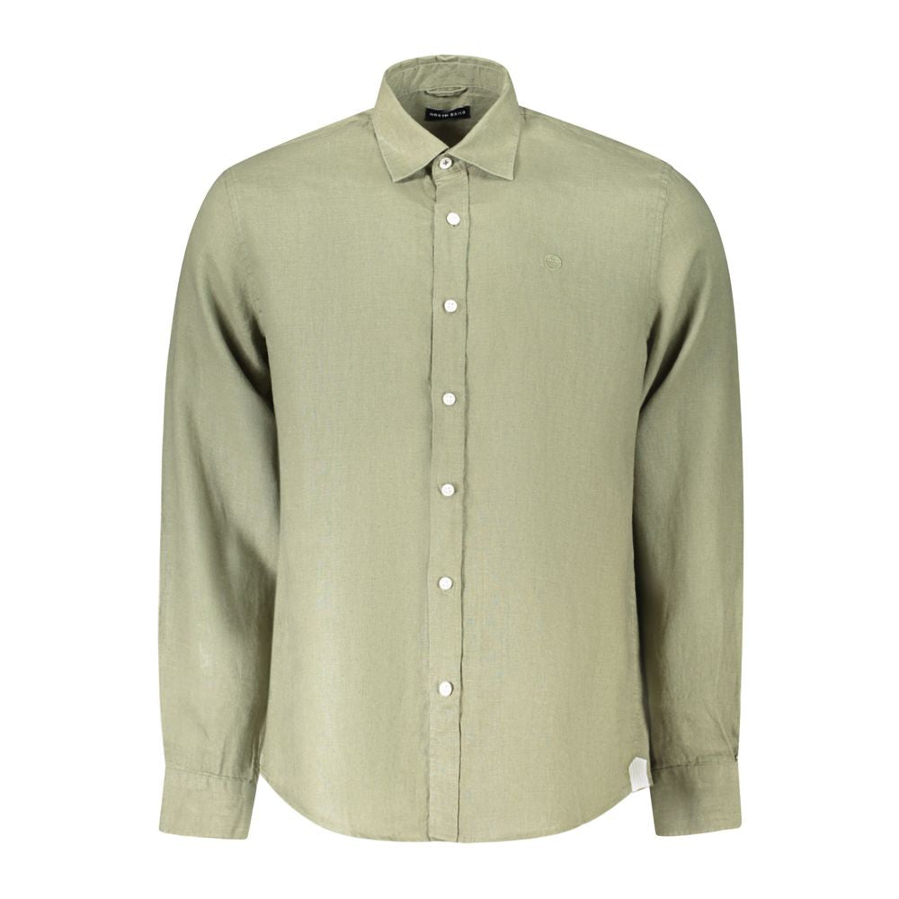 Verde Linen Men Shirt - ventzia