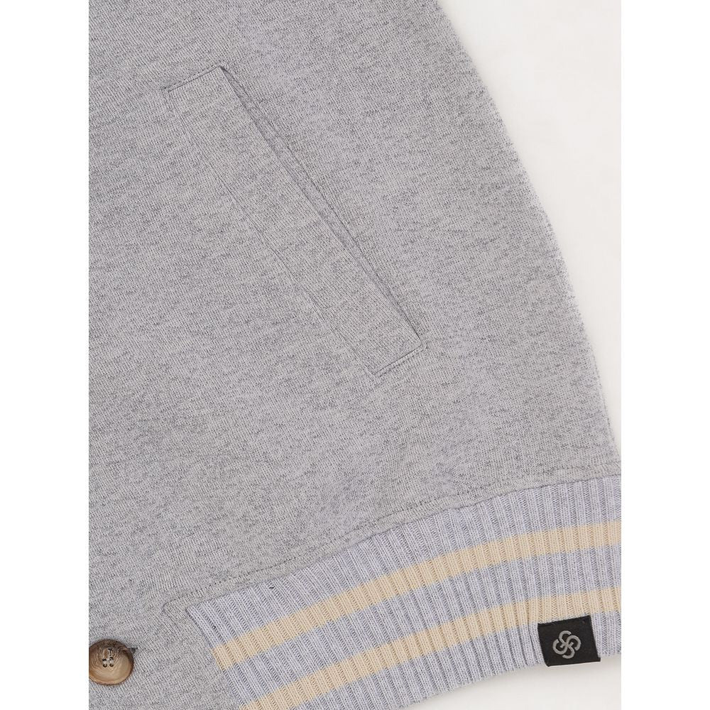 Gray Cotton Jackets & Coat - ventzia