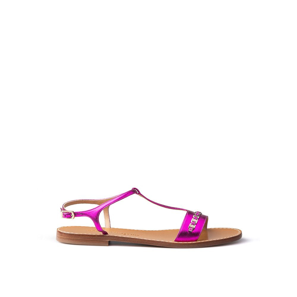 Purple Leather Sandal - ventzia