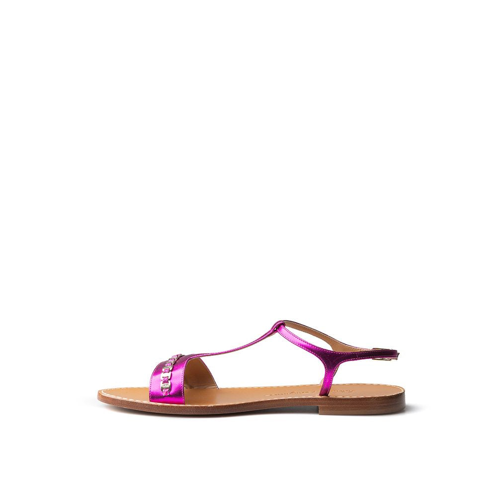 Purple Leather Sandal - ventzia