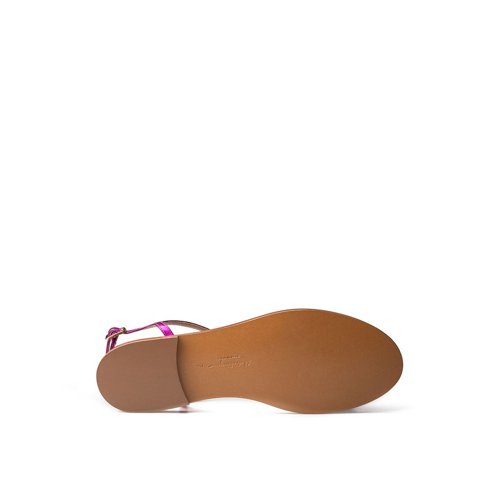 Purple Leather Sandal - ventzia