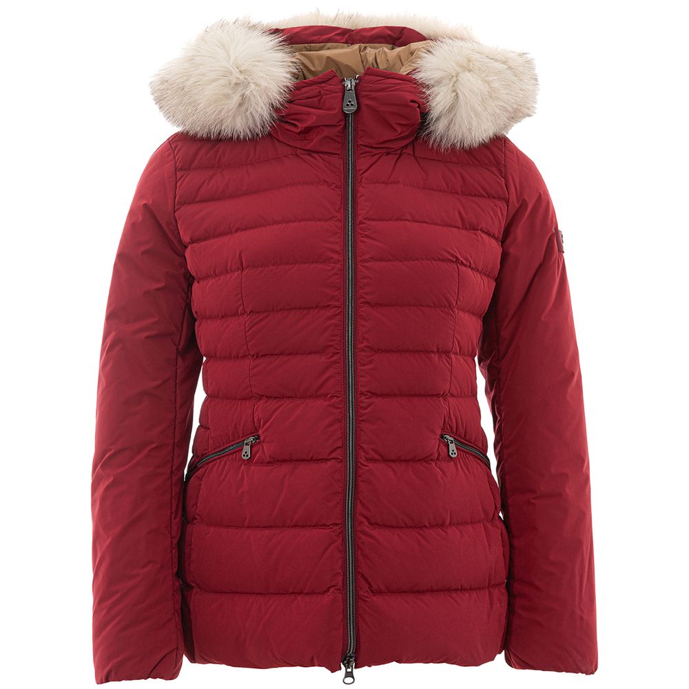 Bordeaux Polyester Jackets & Coat - ventzia
