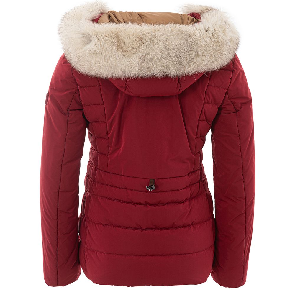 Bordeaux Polyester Jackets & Coat - ventzia