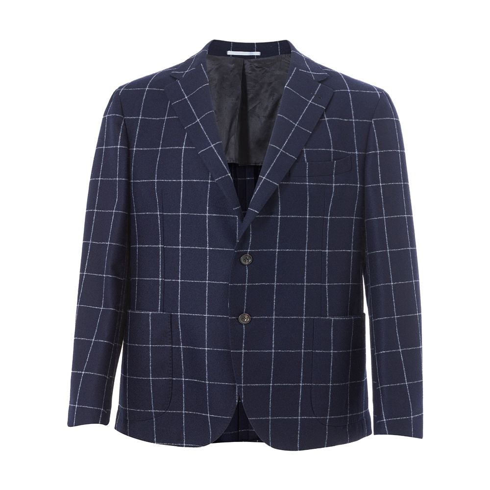Blue Wool Blazer - ventzia