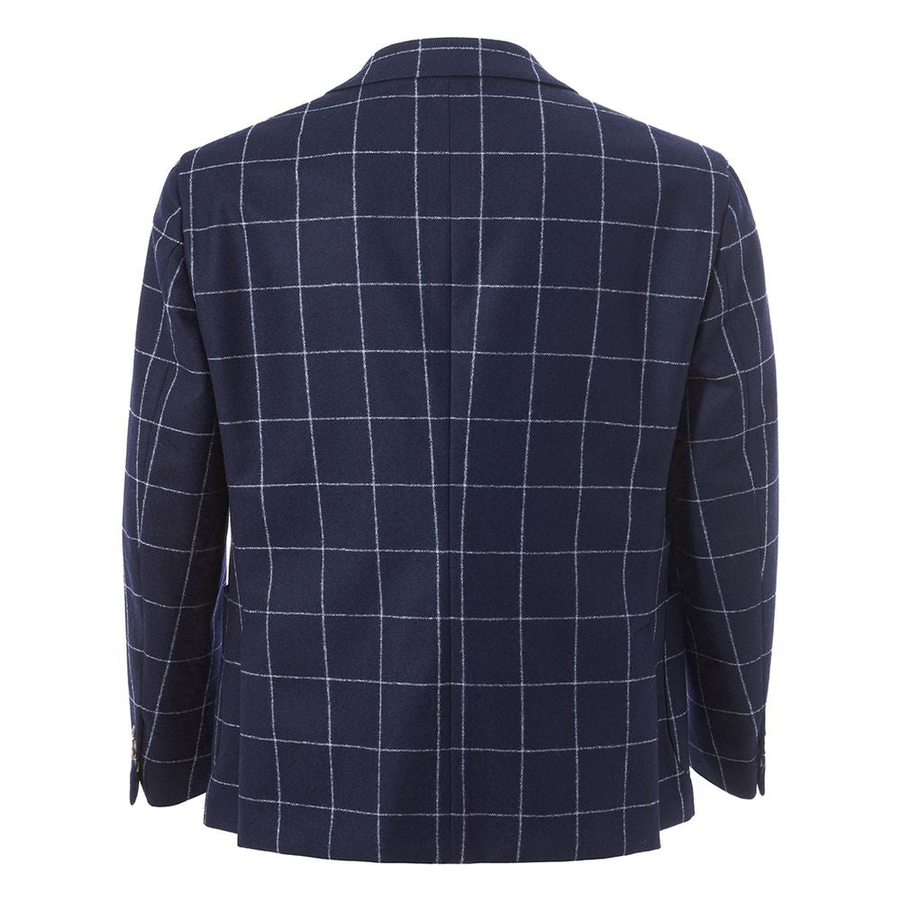 Blue Wool Blazer - ventzia