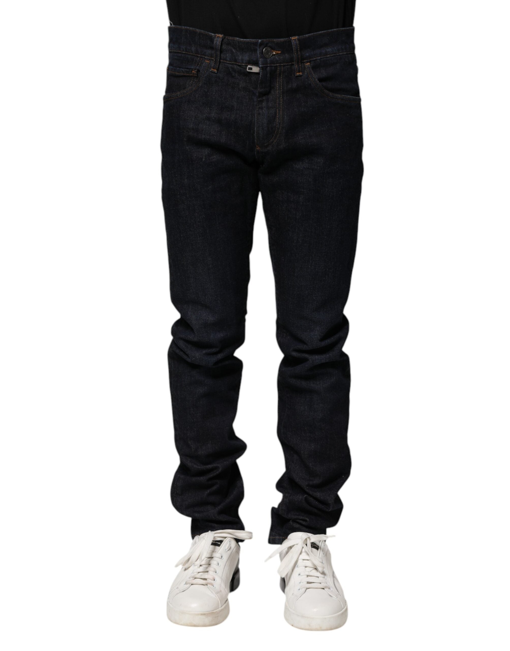 Black Cotton Skinny Denim Men Jeans - ventzia