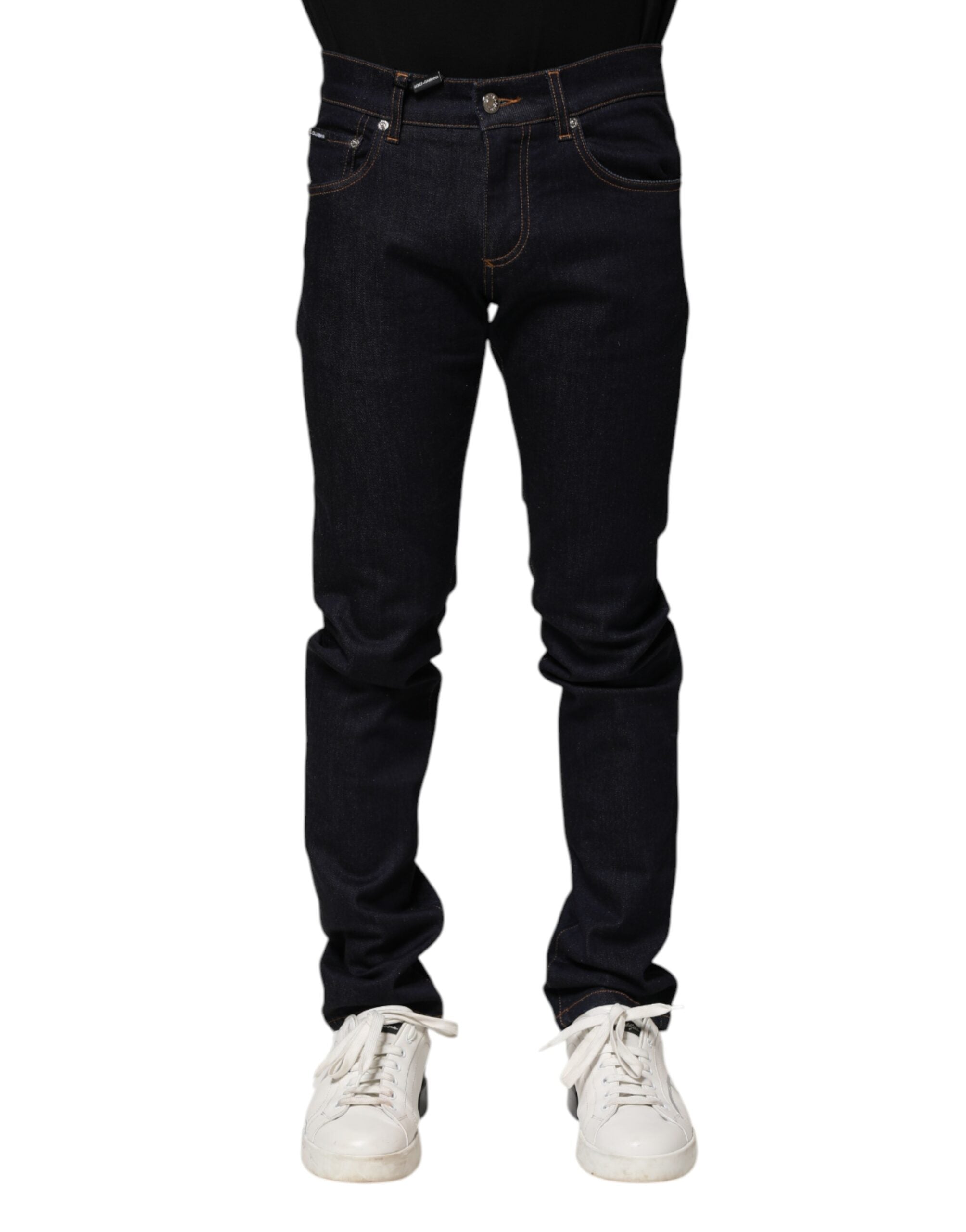 Black Cotton Skinny Men Denim Jeans - ventzia