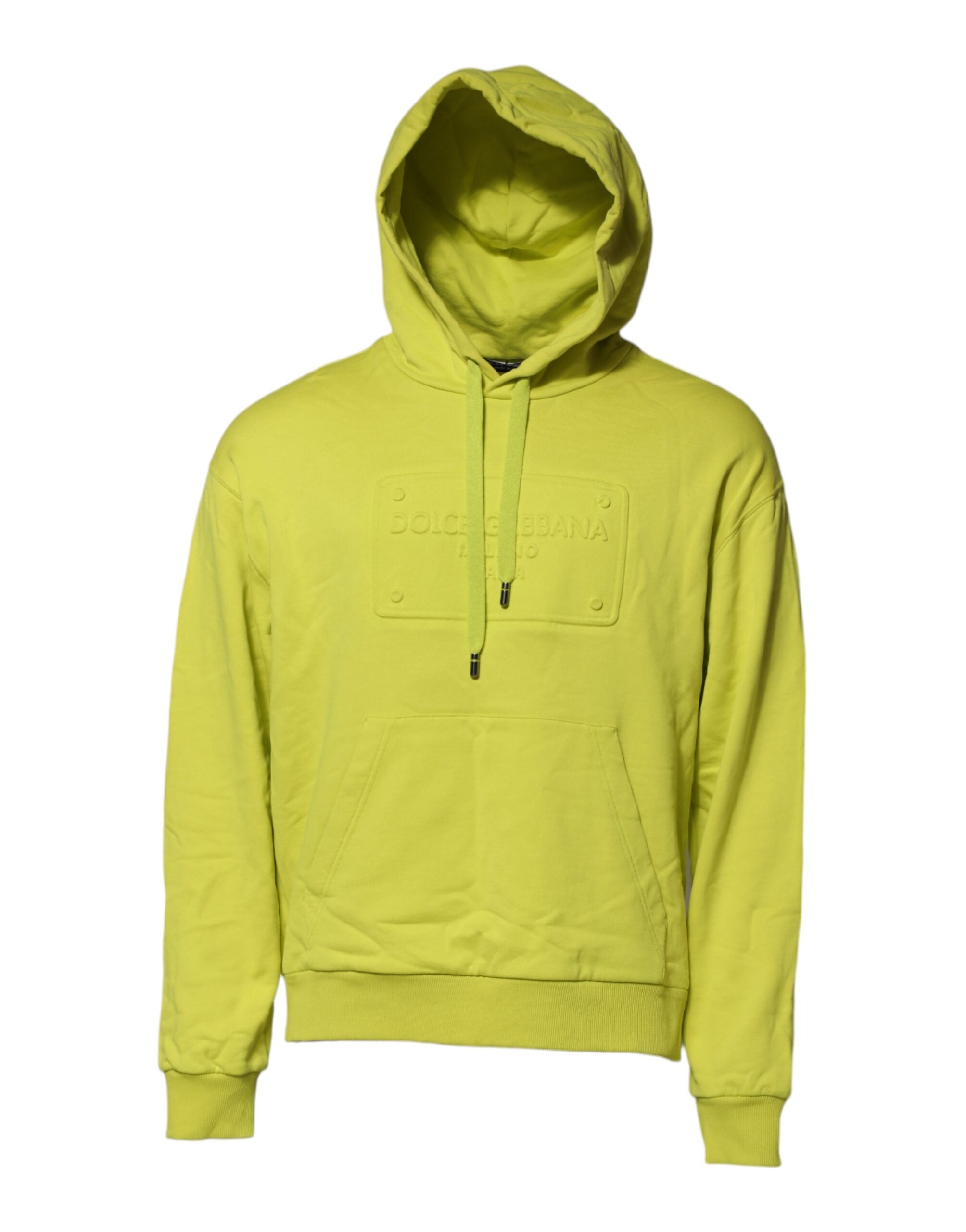 Green Cotton Hooded Logo Sweatshirt Sweater - ventzia
