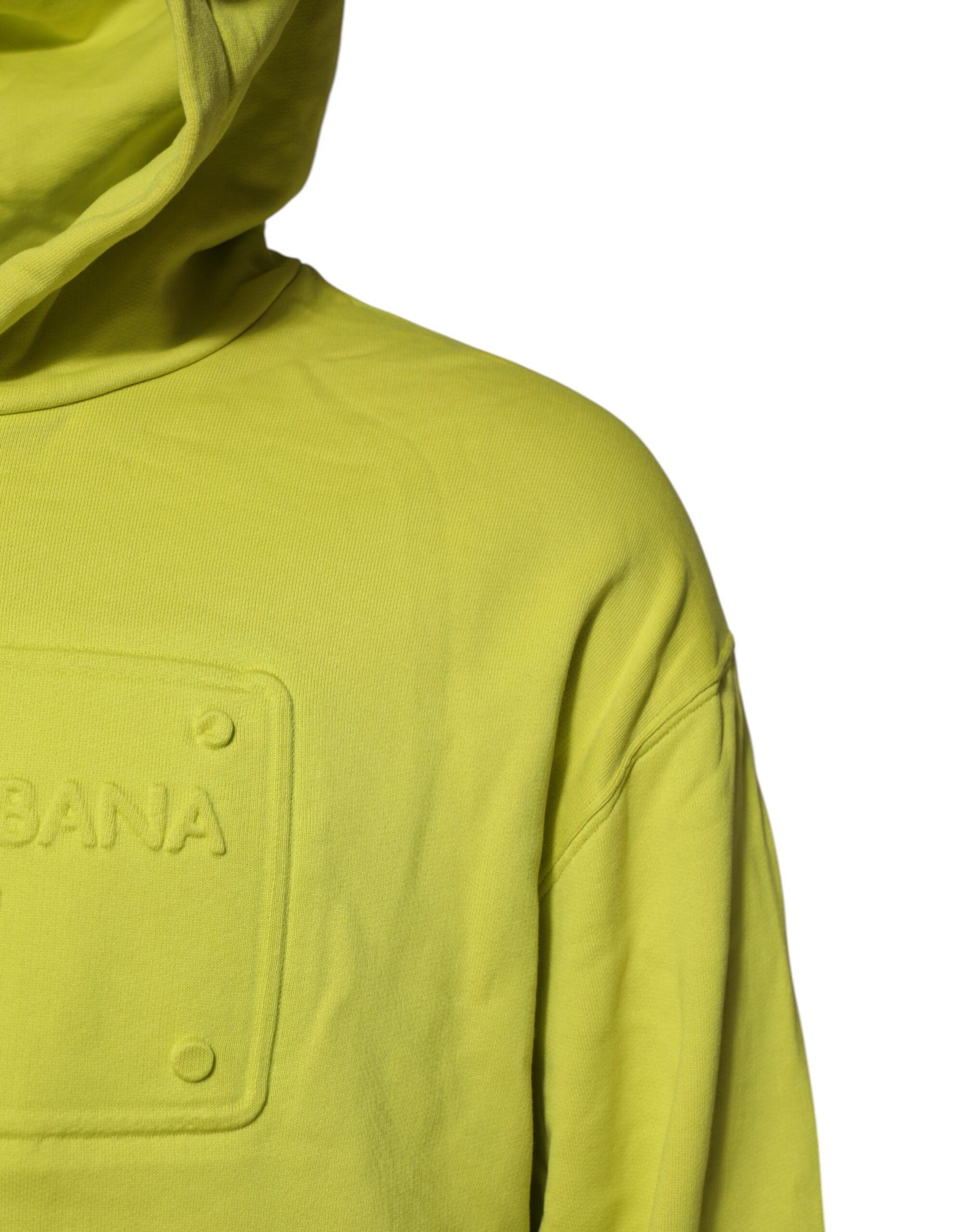 Green Cotton Hooded Logo Sweatshirt Sweater - ventzia