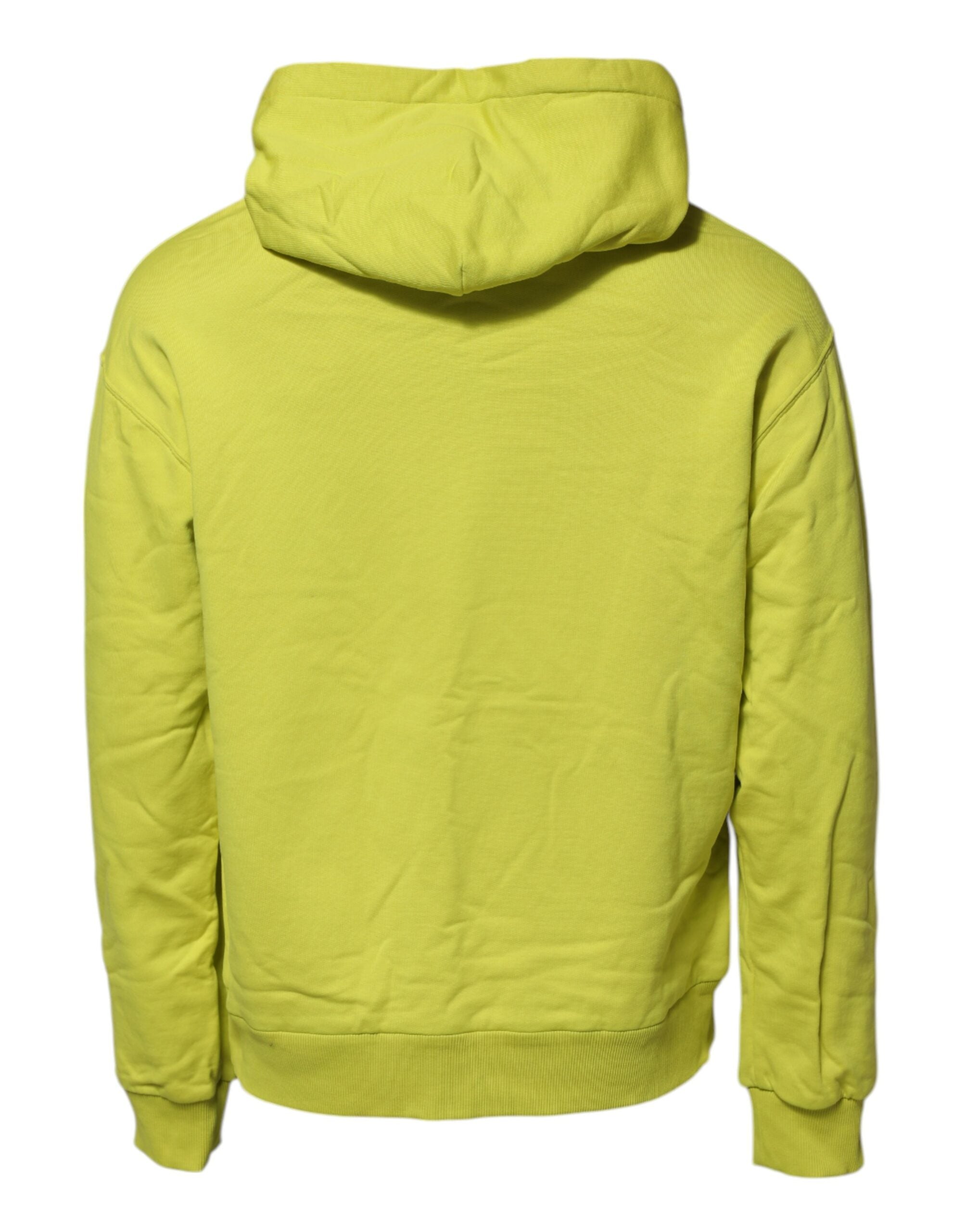 Green Cotton Hooded Logo Sweatshirt Sweater - ventzia