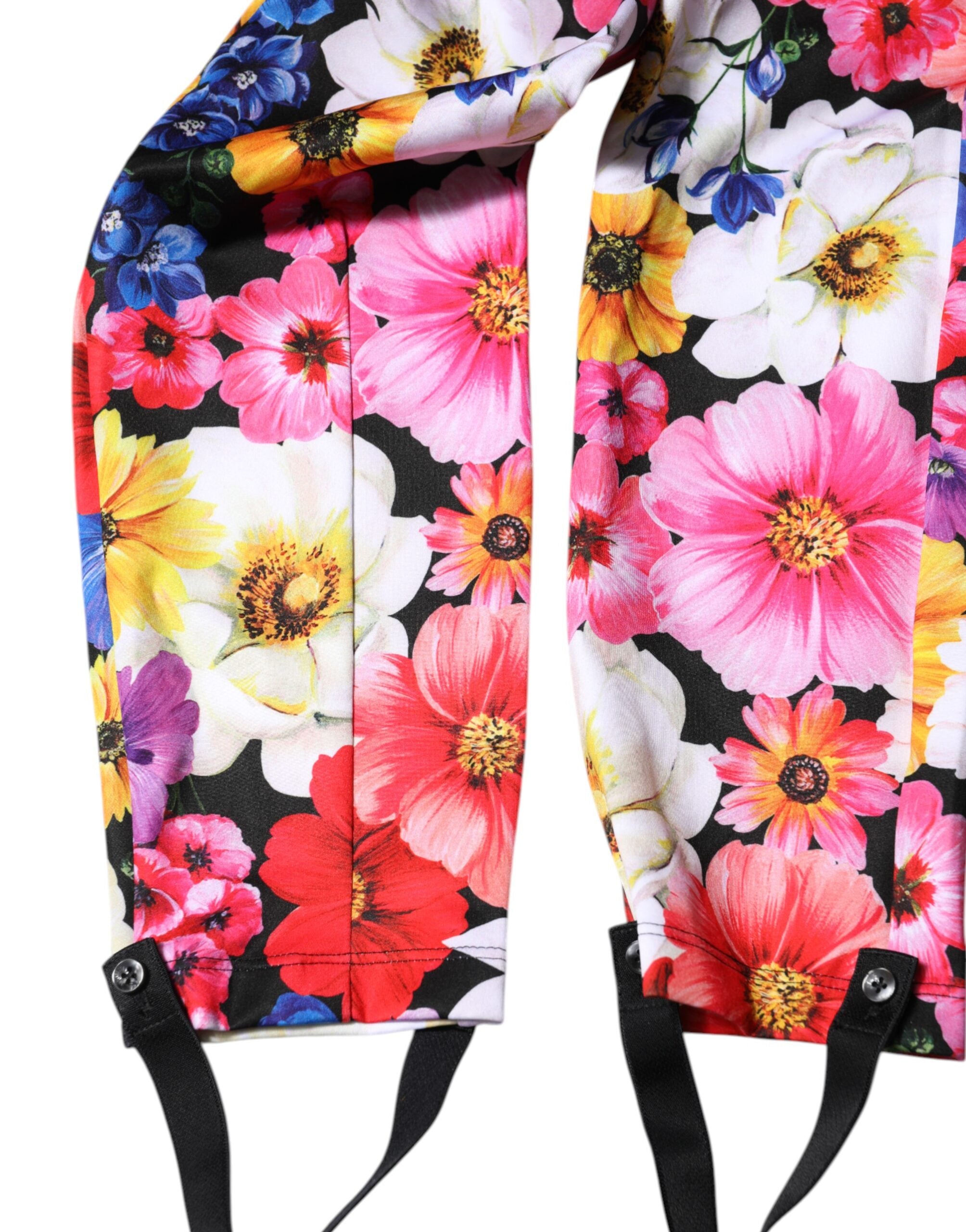 Multicolor Floral High Waist Leggings Pants - ventzia