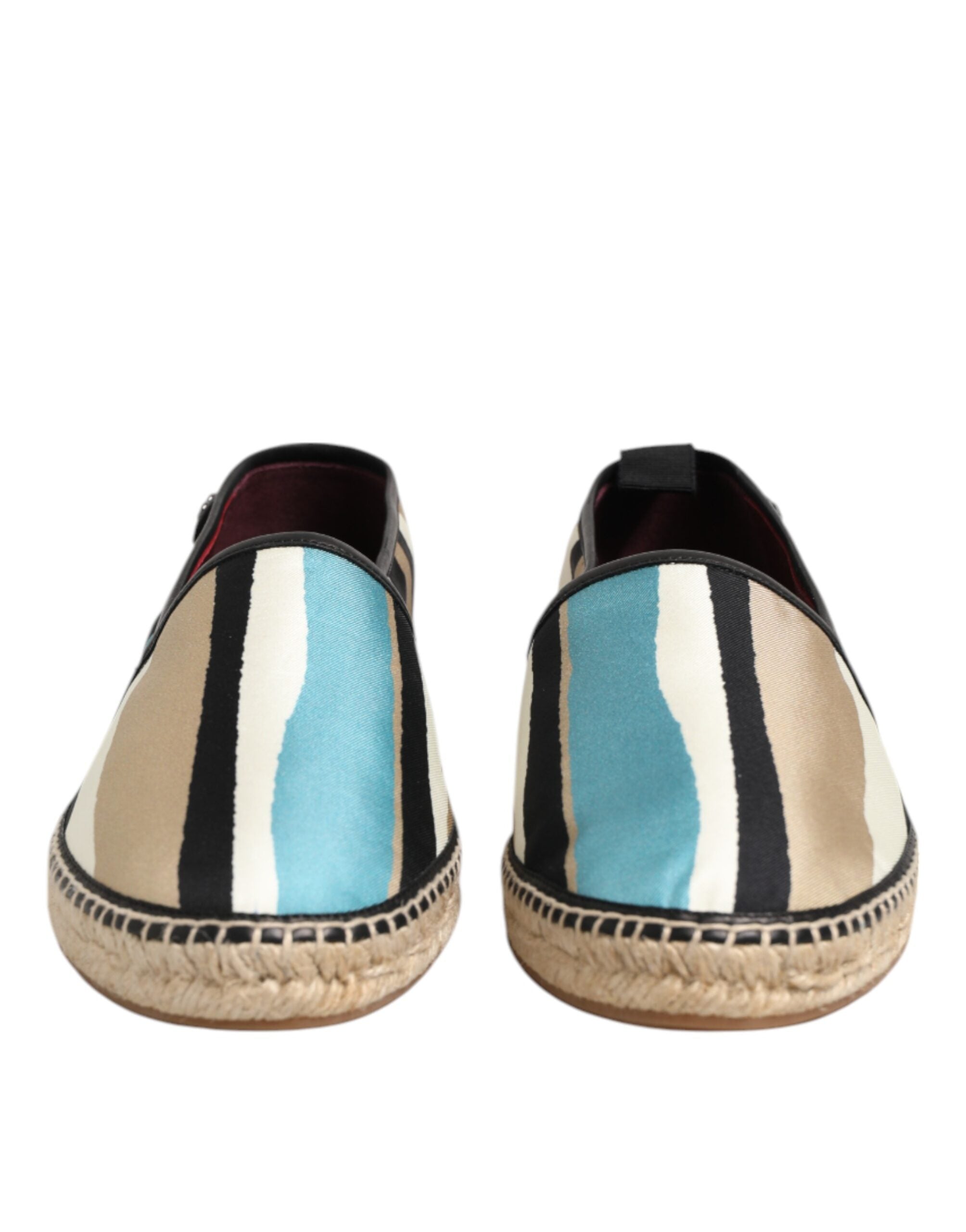 Multicolor Stripes Canvas Flat Espadrille Shoes - ventzia