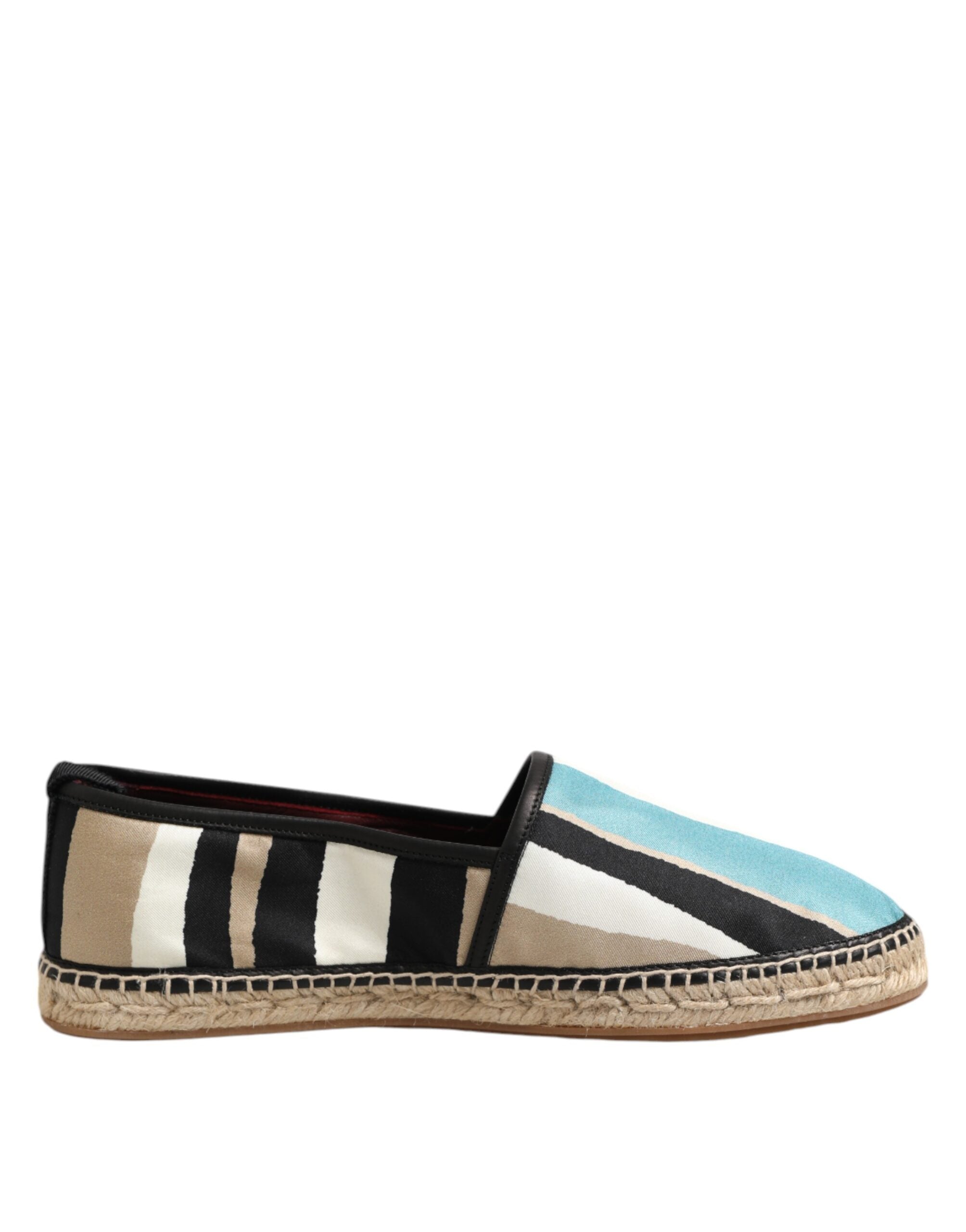Multicolor Stripes Canvas Flat Espadrille Shoes - ventzia